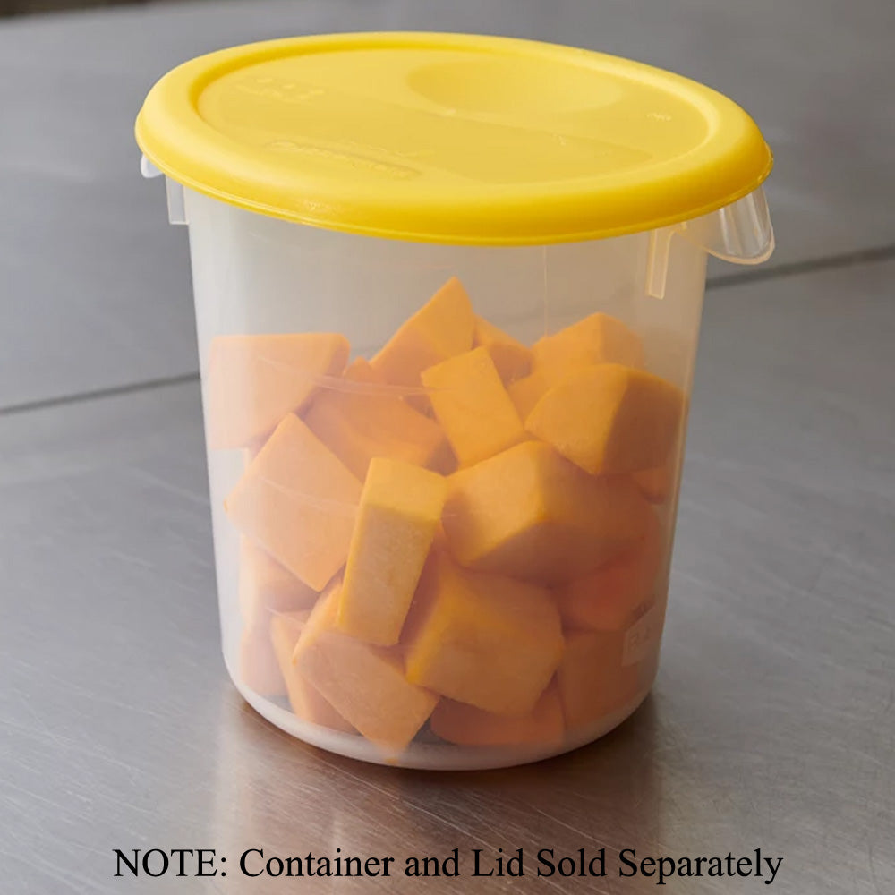 Rubbermaid FG572200YEL Polyethylene Round Food Storage Container Lid for 2-4 qt. - Yellow