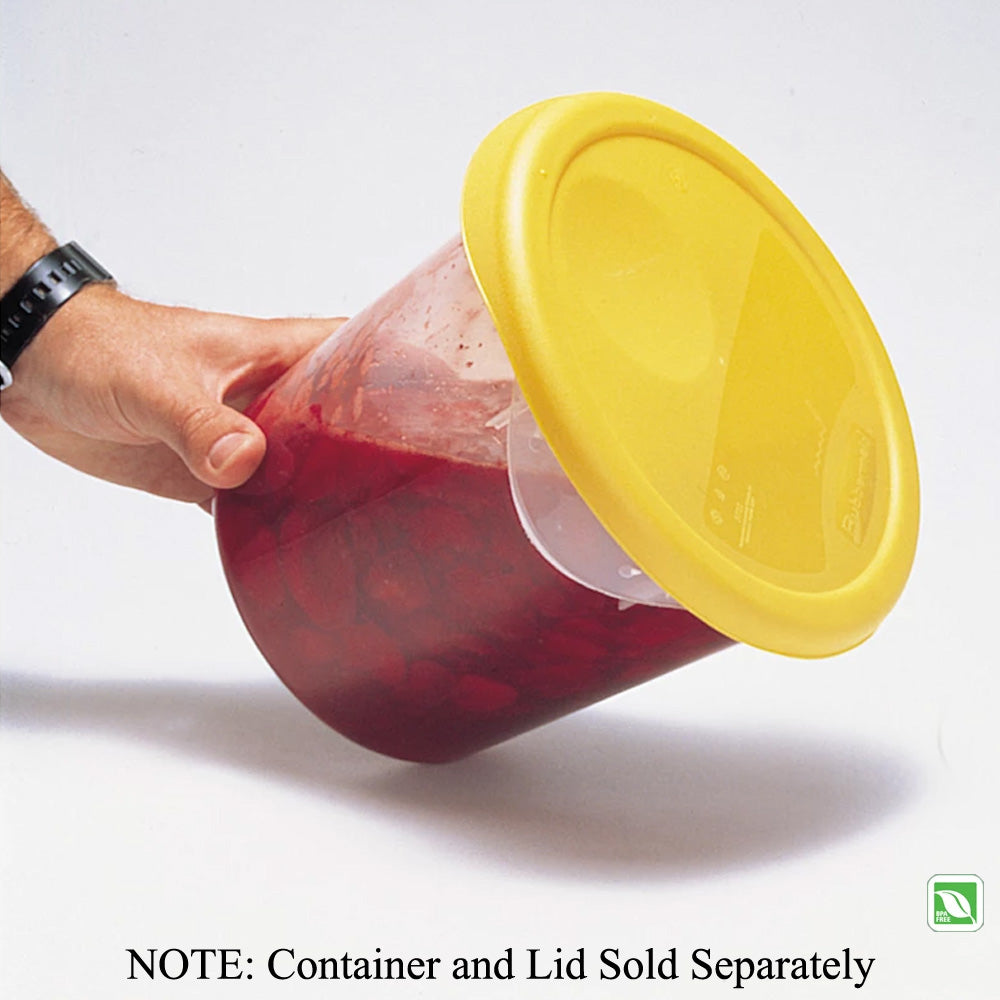 Rubbermaid FG572200YEL Polyethylene Round Food Storage Container Lid for 2-4 qt. - Yellow