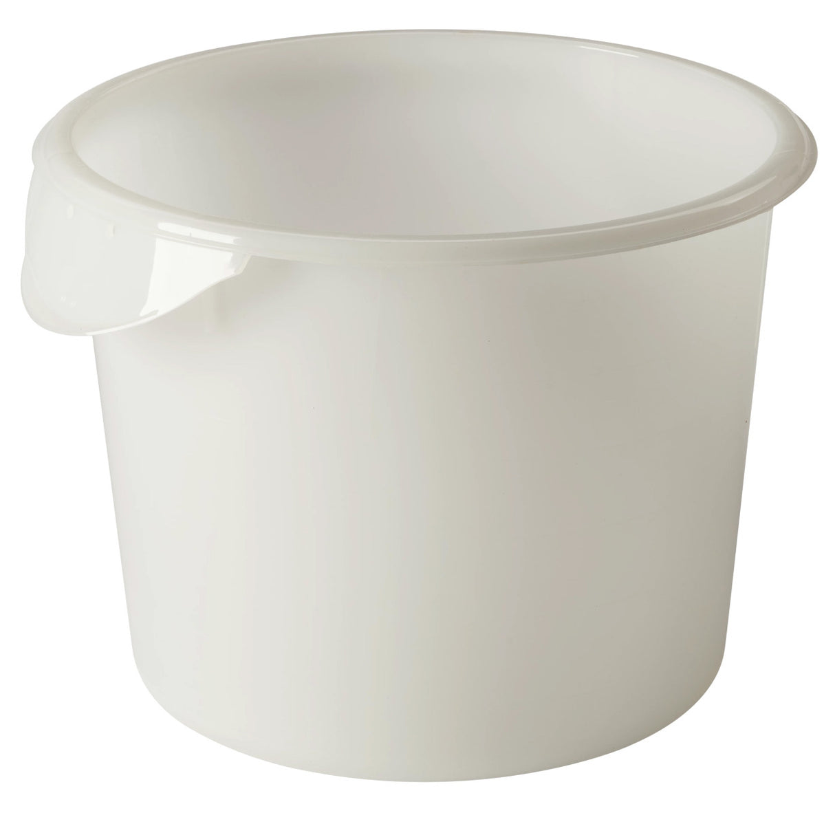 Rubbermaid FG572300WHT Polyethylene Round Food Storage Container 6 qt. - White