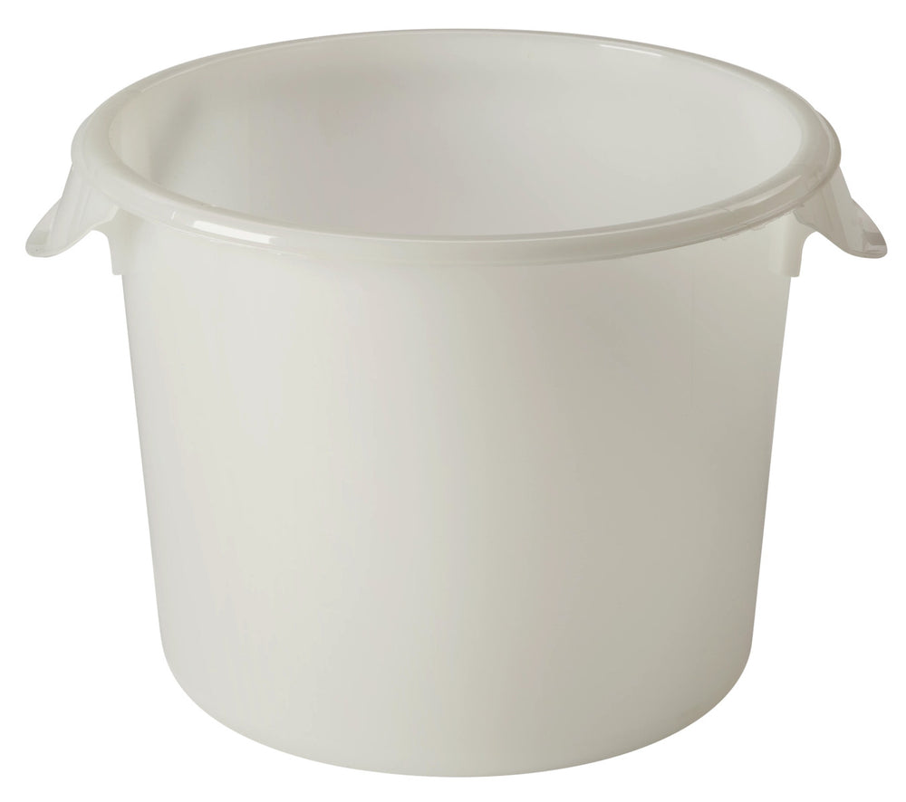 Rubbermaid FG572300WHT Polyethylene Round Food Storage Container 6 qt. - White