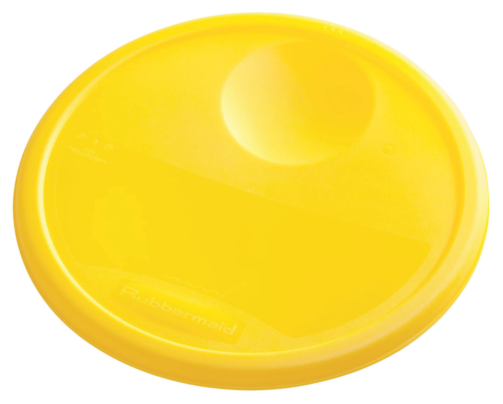 Rubbermaid FG572500YEL Polyethylene Round Food Storage Container Lid for 6-8 qt. - Yellow