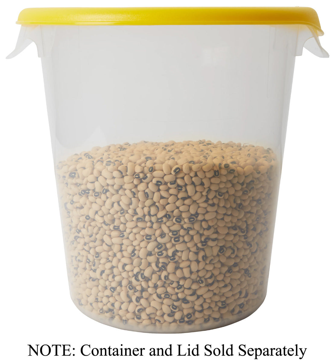 Rubbermaid FG572500YEL Polyethylene Round Food Storage Container Lid for 6-8 qt. - Yellow