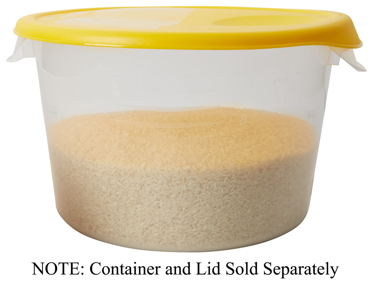 Rubbermaid FG573000YEL Round Food Storage Container Lid for 12-22 qts. - Yellow