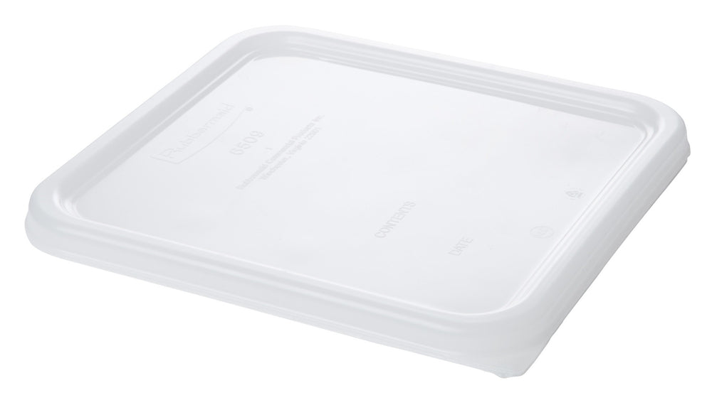 Rubbermaid FG650900WHT Space Saving Square Food Storage Container Lid 2-8 Qt. - White