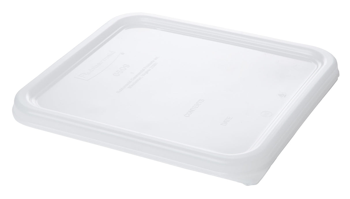 Rubbermaid FG650900WHT Space Saving Square Food Storage Container Lid 2-8 Qt. - White