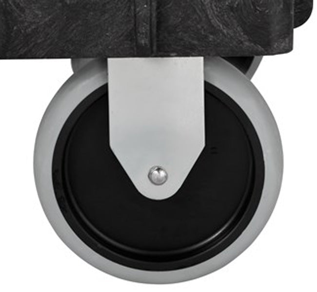 Rubbermaid FG9T6600BLA 500 lb. Small 2 Shelf Heavy-Duty Utility Cart with Lipped Shelf 34" x 17" x 31"H - Black