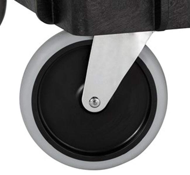 Rubbermaid FG9T6700BLA 500 lb. Medium 2 Shelf Heavy-Duty Utility Cart with Lipped Shelf 40" x 25" x 32"H - Black