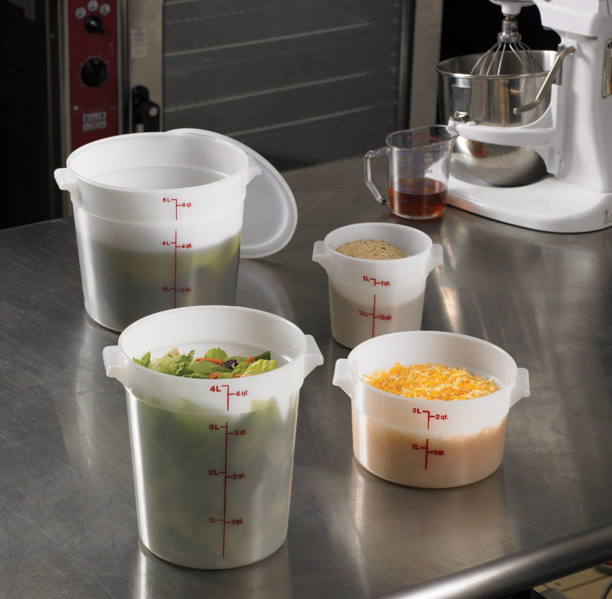 Cambro RFS2148 Food Storage Container, Round, Polyethylene 2 qt.