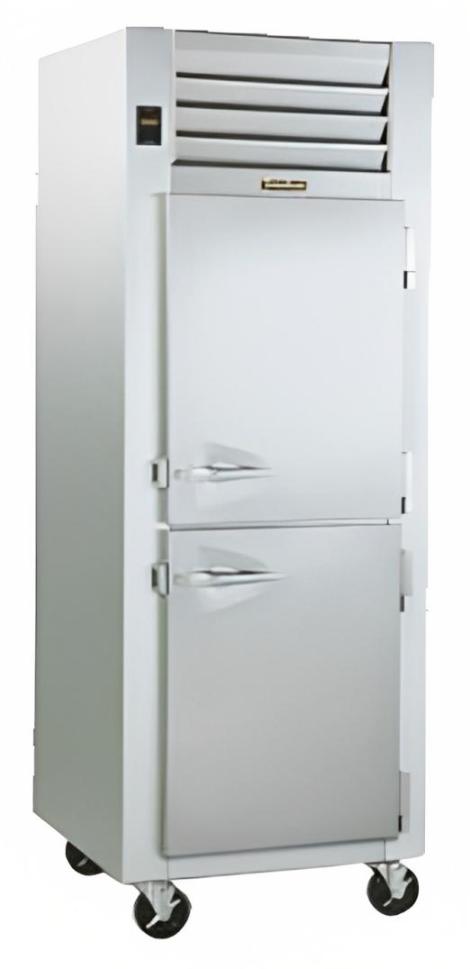 Traulsen G10000 1-Section Right Hinged 2 Solid Half Door Reach-In Refrigerator 30" - 24.2 Cu. Ft.
