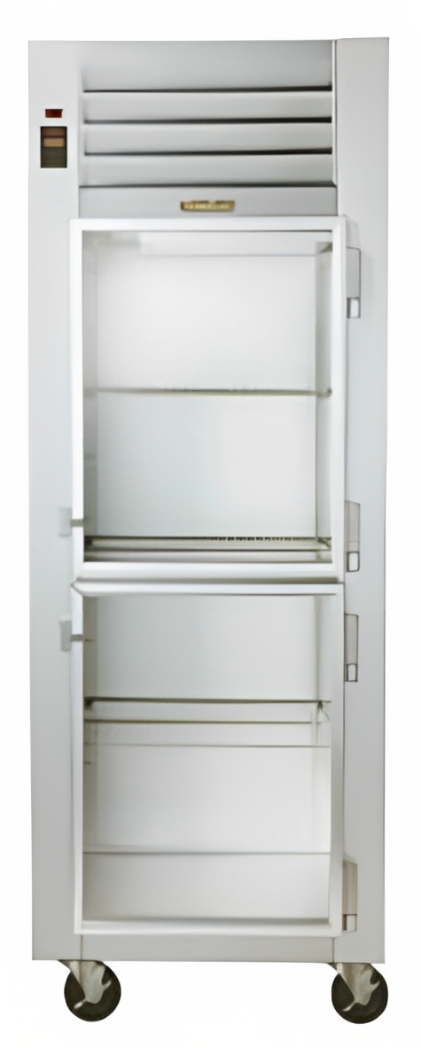 Traulsen G11000 1-Section Right Hinged 2 Glass Half Door Reach-In Refrigerator 30" - 24.2 Cu. Ft.