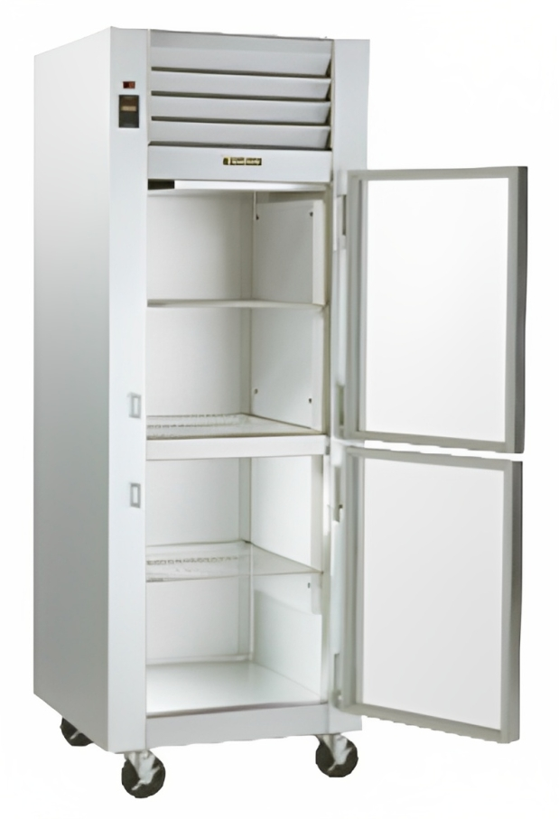 Traulsen G11000 1-Section Right Hinged 2 Glass Half Door Reach-In Refrigerator 30" - 24.2 Cu. Ft.