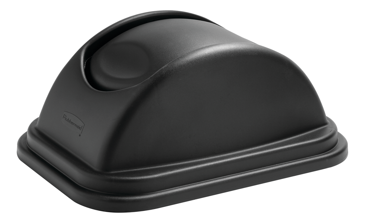 Rubbermaid FG306700BLA Untouchable Swing-Top Dome Lid for 41.3 Qt. / 10-1/4-Gallon Wastebasket - Black