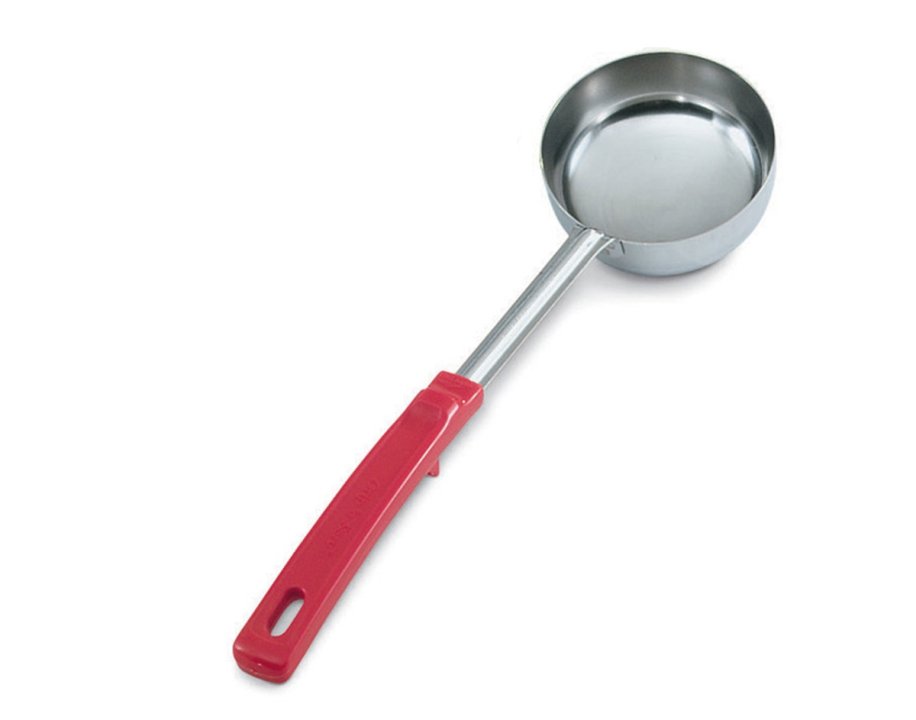 Vollrath 62182 Spoodle 8 oz. Round Solid w/ Orange Handle