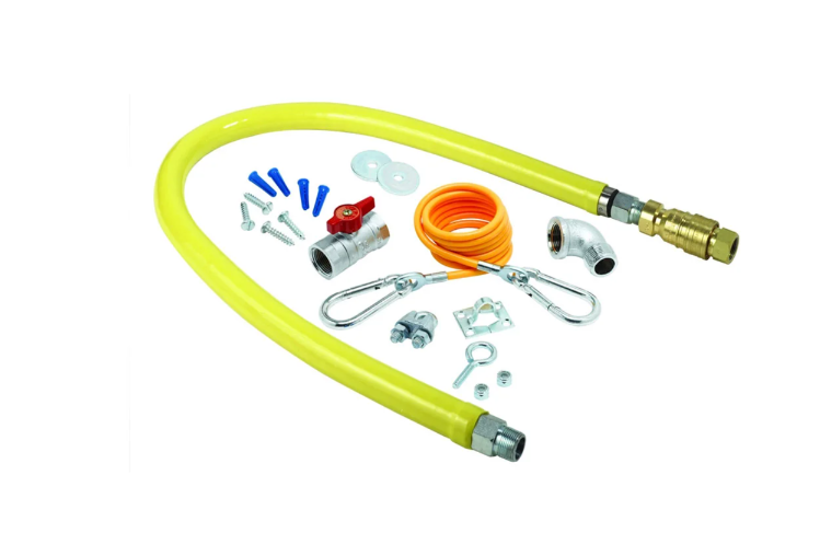 T&S Brass HG-4D-48K 48" Gas Connector Kit w/ 3/4 Male/Male Couplings