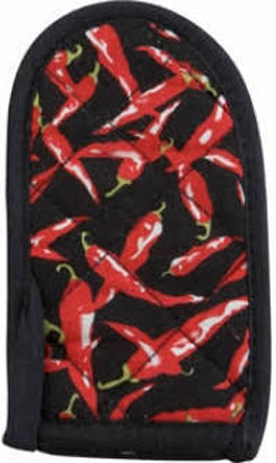 Lodge HH1 Fabric Hot Handle Holder / Mitt 8-1/16" - Red Chili Pepper