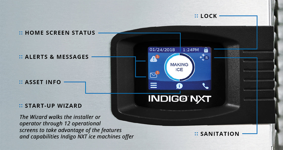 Manitowoc IDT0420A Indigo NXT Series Air Cooled Cube Ice Machine Head 22" - 470 lb./24 hr - 115v