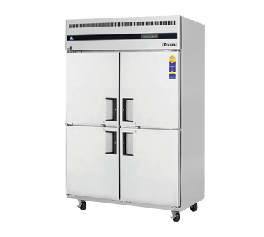 Everest Refrigeration ESRH4 2-Section 4 Half Solid Door Reach-In Refrigerator 50" - 115V
