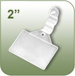 Hubert 98664 Fold-N-Hold Clear Plastic Clip-On Label Holder 3"L