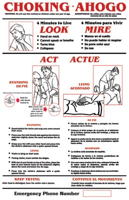 Pro-Tech Mats 204180211 Heimlich Maneuver Poster 11" x 17"