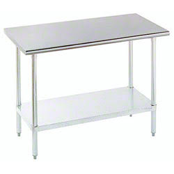 Advance Tabco ELAG-300-X Special Value Stainless Steel Work Table with Adjustable Galvanized Undershelf and Legs 30" x 30"