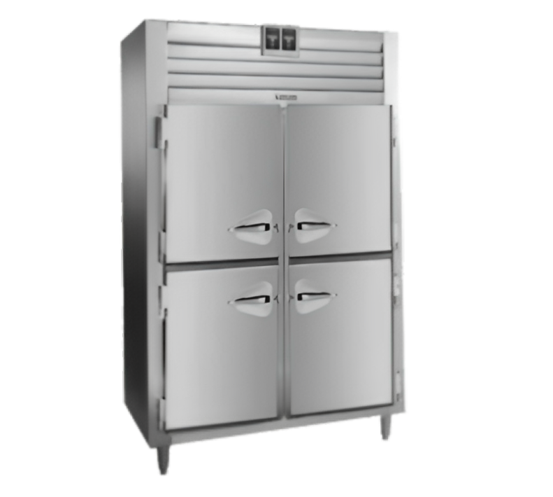 Traulsen ADH232WUT-HHS Spec-Line 2-Section 4 Solid Half Door Dual Temp Reach-In Refrigerator / Heated Holding Cabinet 58" - 46.86 cu. ft.