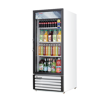 Everest Refrigeration EMGR10 Merchandiser Refrigerator White with One Glass Swing Door 24" - 115V