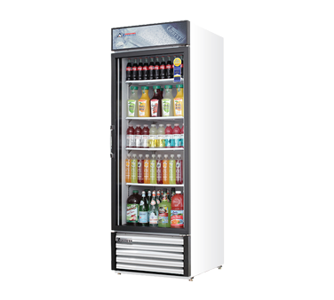 Everest Refrigeration EMGR20 Merchandiser Refrigerator White with One Glass Swing Door Refrigerator 27" - 115V