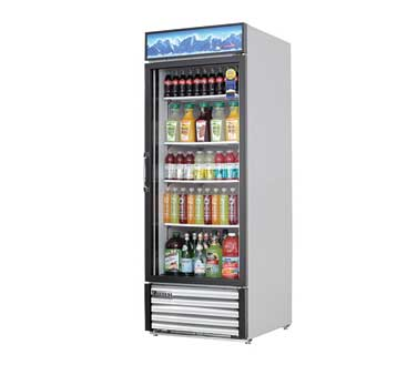 Everest Refrigeration EMGR24 Merchandiser Refrigerator White with One Glass Swing Door 29" - 115V
