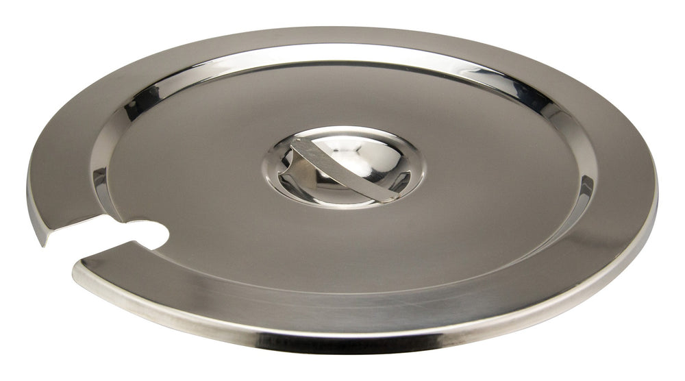 Winco INSC-11M Mirror Finish Stainless Steel Vegetable Inset Cover with Notch for 11 qt.