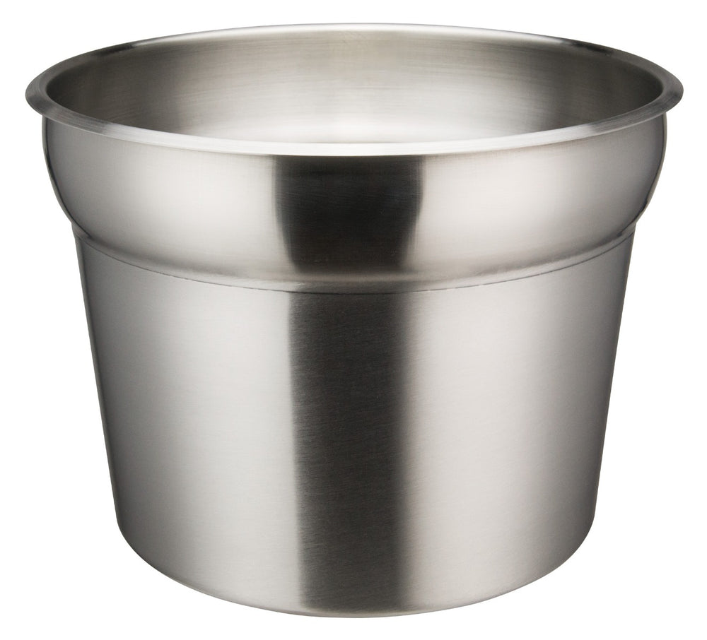 Winco INSN-11 Prime Satin Finish Stainless Steel Vegetable Inset Pan 11 qt. - Fits 10-1/2" Opening