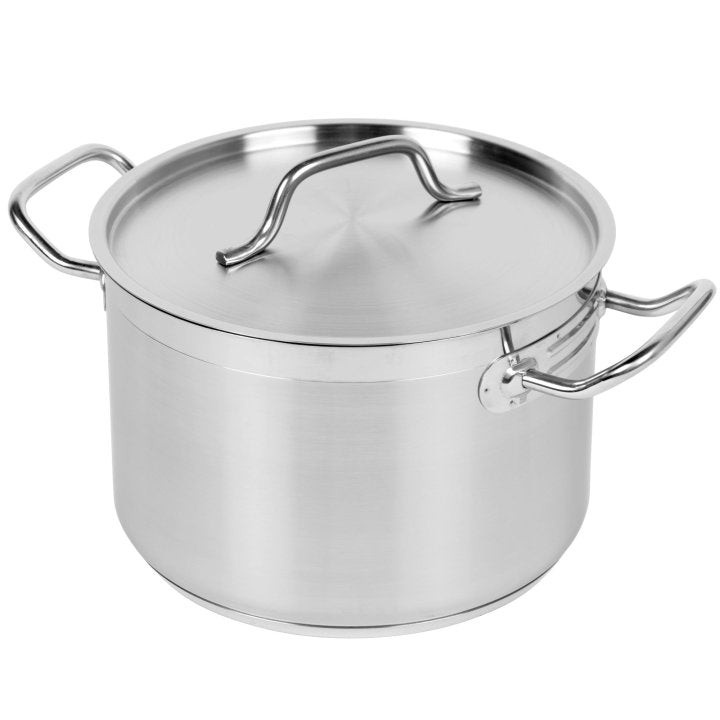 Vollrath 3822 Deluxe 7-Piece Induction Ready Stainless Steel Optio Cookware Set - Includes: 1 Qt., 2.75 Qt., 6.75 Qt. Sauce Pans with Covers, and 9.5" Fry Pan