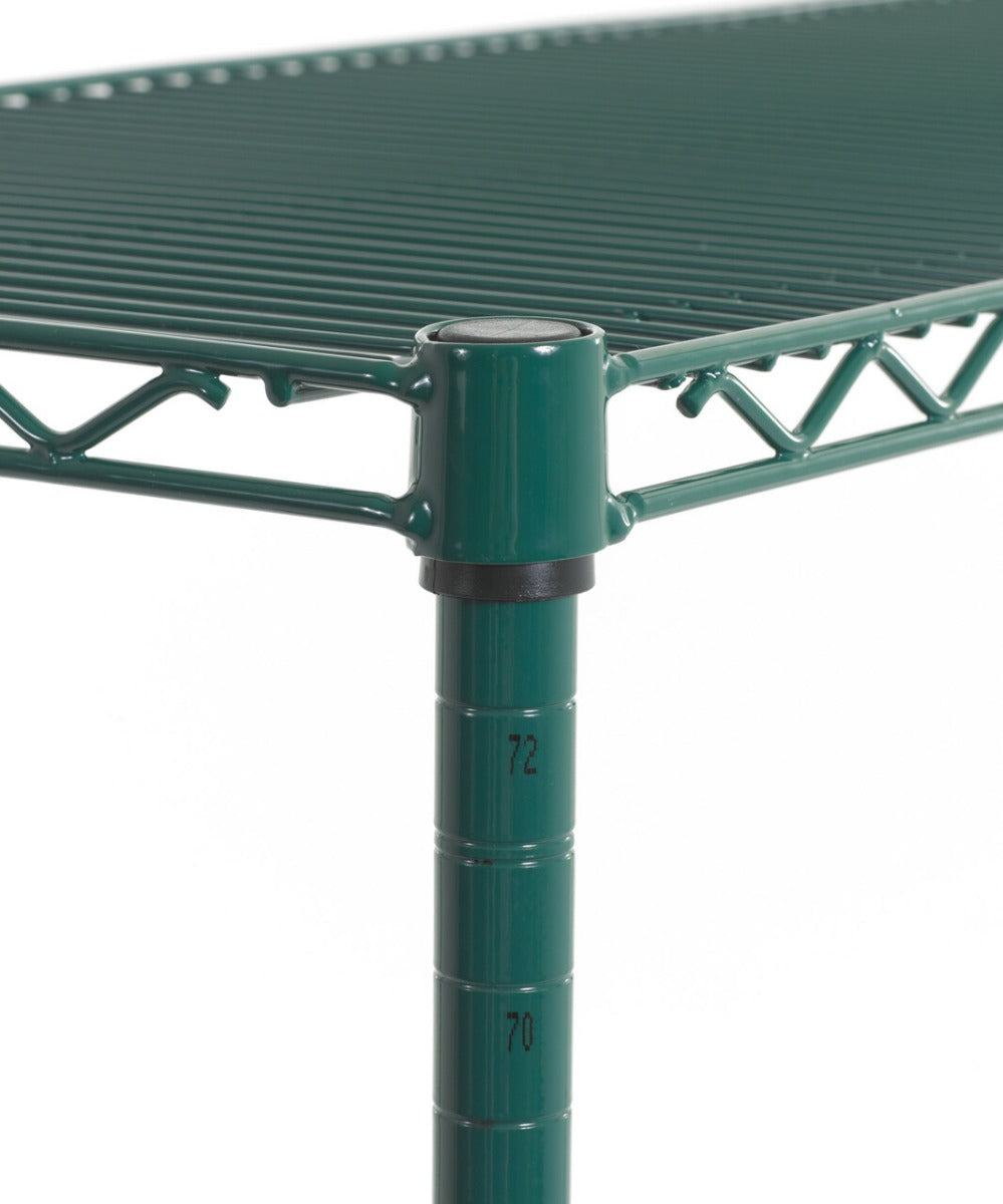 Olympic J74K Stationary Wire Shelving Green Epoxy Post 74"
