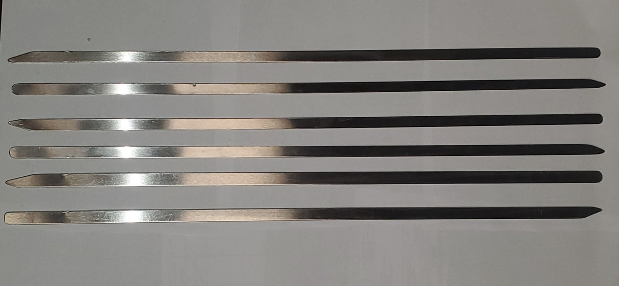 Jean's RS JRS 18G Stainless Steel Skewer 23"L x 1/2"W - 6/Pack