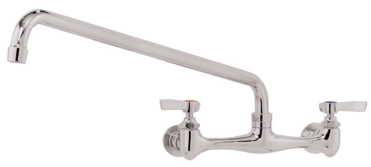 Advance Tabco K-119 Heavy-Duty Lead-Free Splash Mount Faucet with 8"O.C and 16" Swing Spout