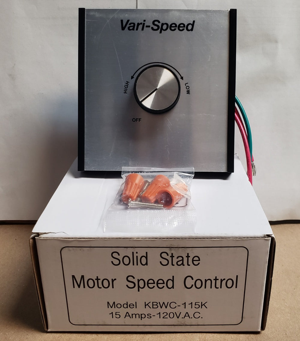 CaptiveAir KBWC-115K Solid State Motor Speed Control with Vari-Speed Dial for AC Fan - 15 Amps, 120 V.A.C.