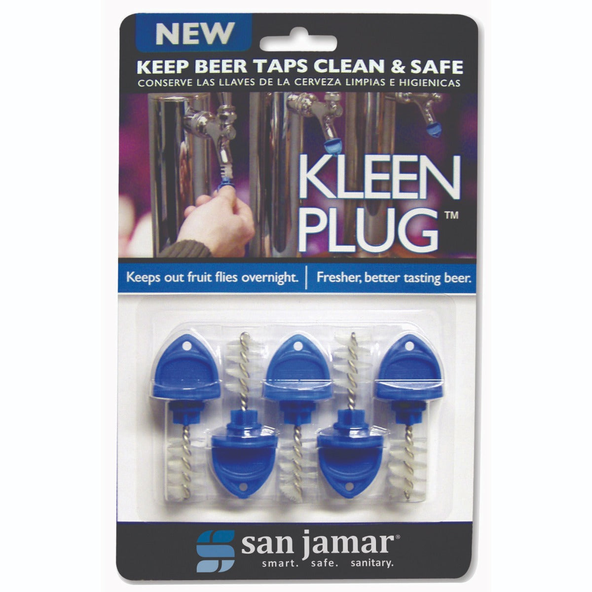 San Jamar KLP200 Kleen Plug Bar Tap Plug - 5/Pack