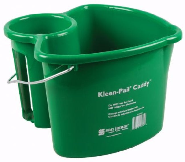 San Jamar KP550GN Kleen-Pail Green Plastic Caddy Pail 4 qt.