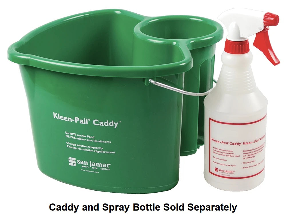 San Jamar KP550GN Kleen-Pail Green Plastic Caddy Pail 4 qt.