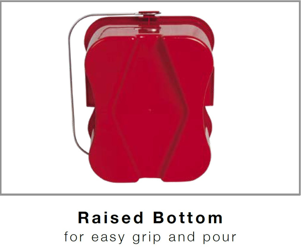 San Jamar KPP256RD Kleen-Pail Pro Red Plastic Sanitizing Pail 8 qt.