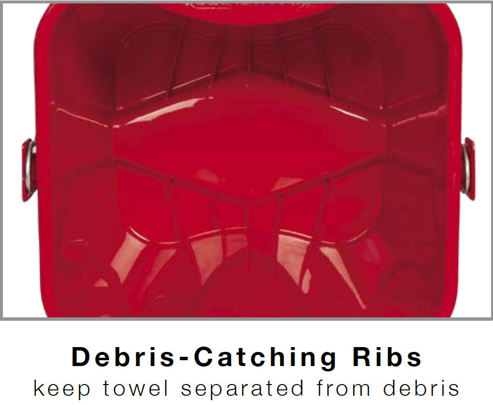 San Jamar KPP256RD Kleen-Pail Pro Red Plastic Sanitizing Pail 8 qt.