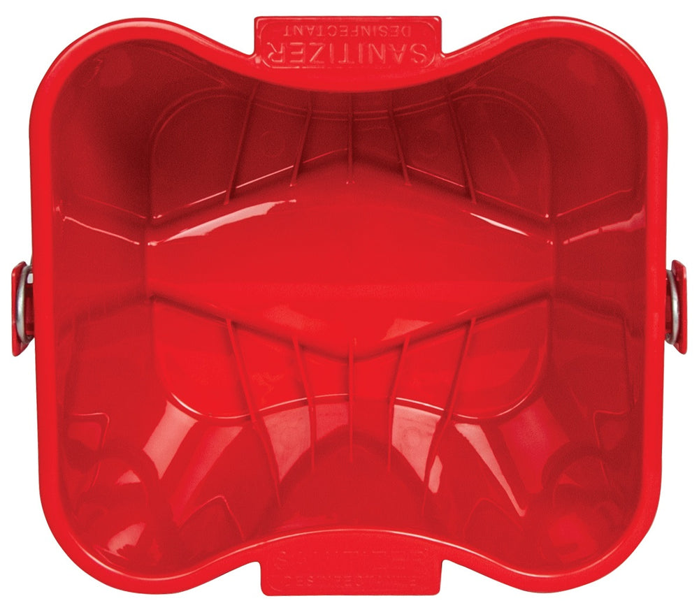 San Jamar KPP97RD Kleen-Pail Pro Red Plastic Sanitizing Pail 3 qt.