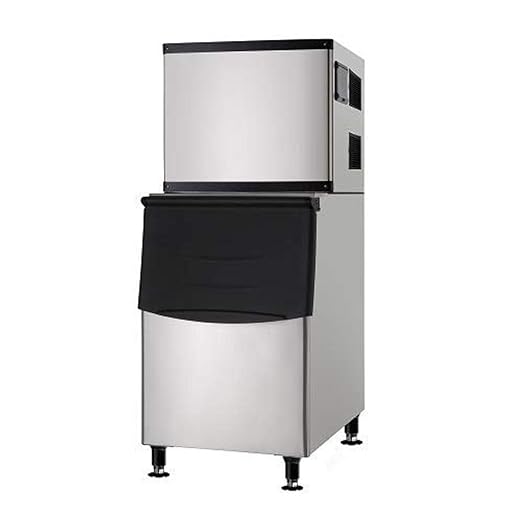 Lunar Ice by Adcraft LUIM-500 & LUIB-470 Ice Machine & Bin Combo - 500 lb. Dice Ice Maker with Bin