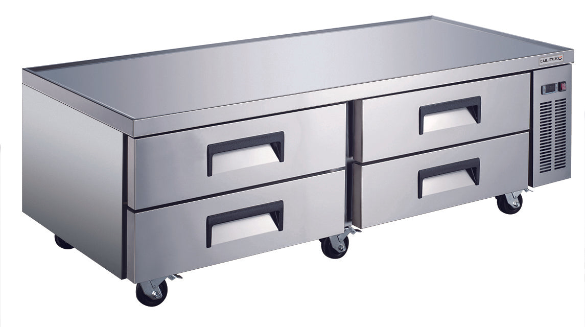 Culitek MCB-72 SS-Series 2-Section 4 Drawer Refrigerated Chef Base 72" - 115v