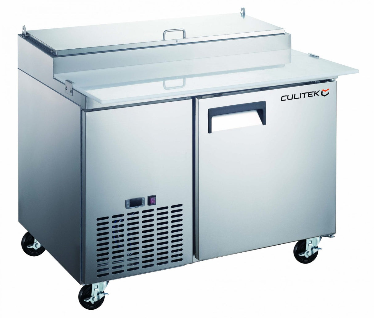 Culitek MRPZ-1D SS-Series 1-Section 1 Solid Door Pizza Prep Table 50" - 9 cu.ft. - 115V