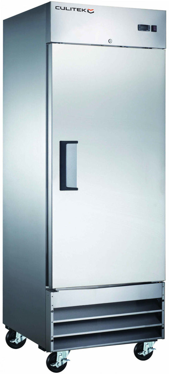 Culitek MRRF-1D SS-Series 1-Section 1 Solid Swing Door Reach-In Refrigerator 29" - 23 cu. ft. - 115v