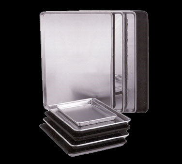 Vollrath 9003 Wear-Ever Heavy Duty Full Size 19 Gauge Wire in Rim Aluminum Bun / Sheet Pan 18" x 26"