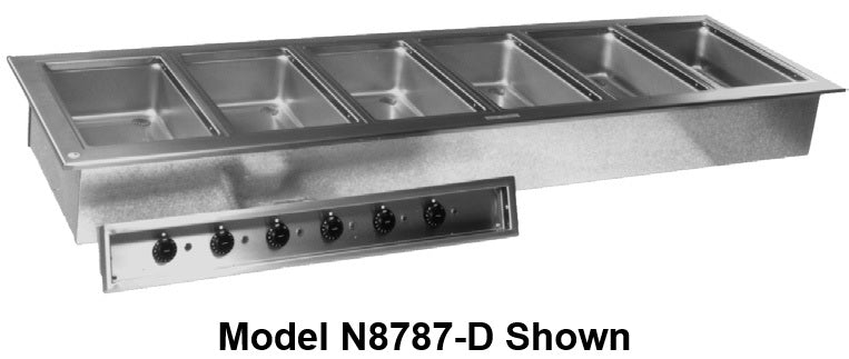 Delfield N8717-D 1-Pan Drop-In Hot Food Well 18" - Holds (1) 12" x 20" Pan - 120v