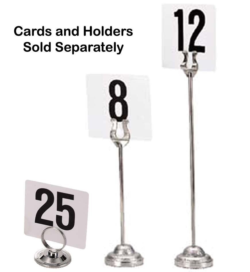 Adcraft 4/1-50 Plastic Table Number Card Set 4" x 4" - Numbers 1 to 50