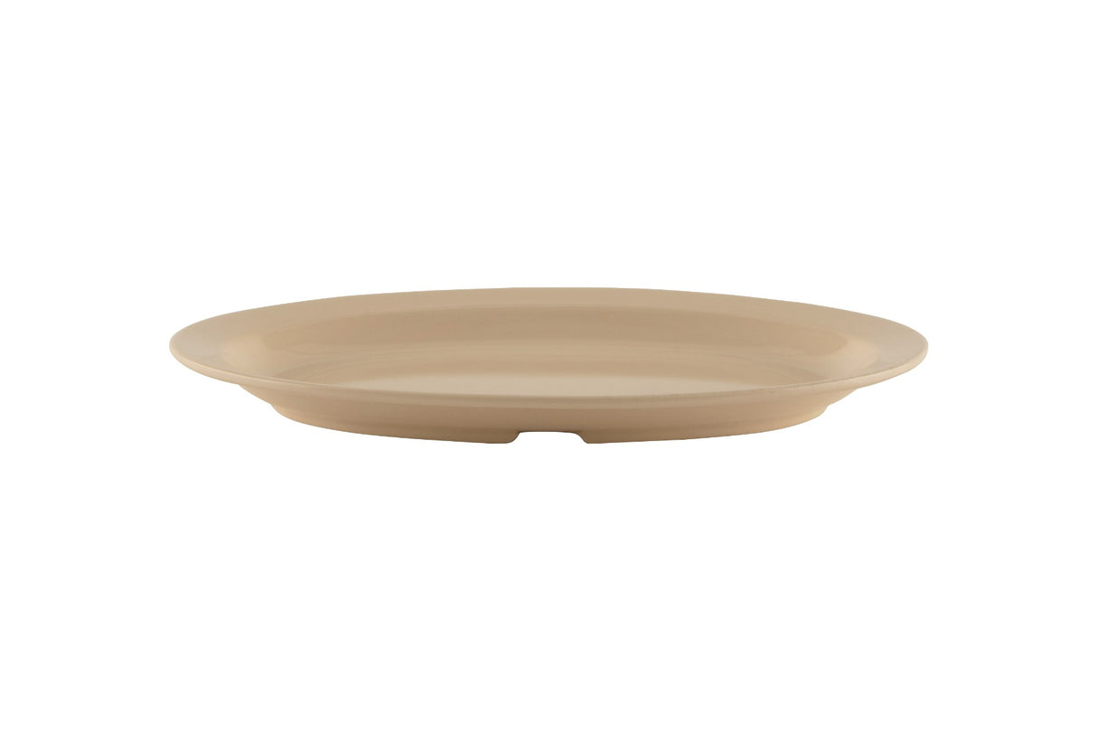 GET OP-610-T SuperMel Melamine Oval Platter 9-7/8" - Tan - 24/Case