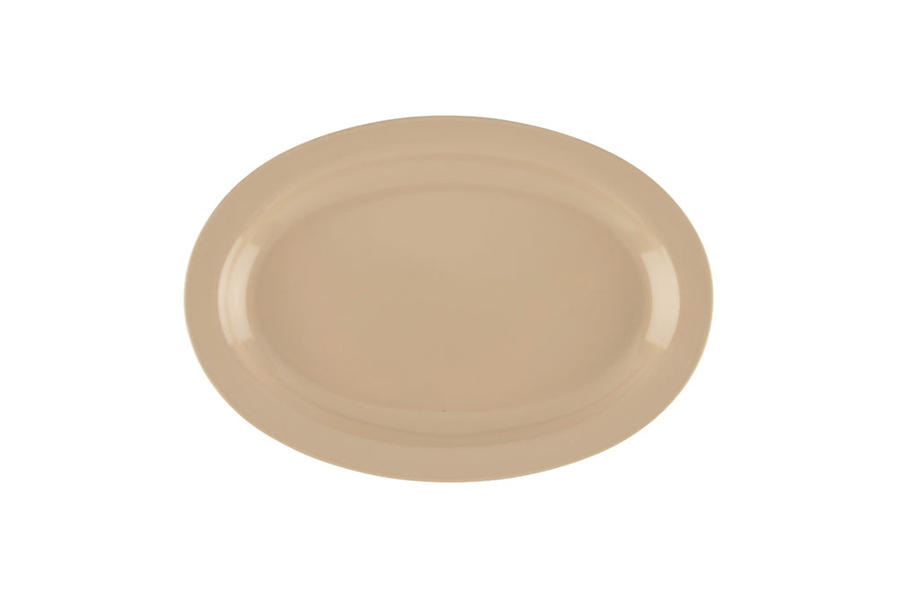 GET OP-610-T SuperMel Melamine Oval Platter 9-7/8" - Tan - 24/Case
